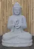 Product image 2 of the product “Seated Buddha, position Dharmachakra, 71 x 56 x 100 cm, riverstone grey ”